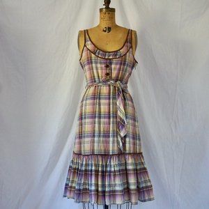 NWOT Anthropologie Odille Plaid Midi Dress